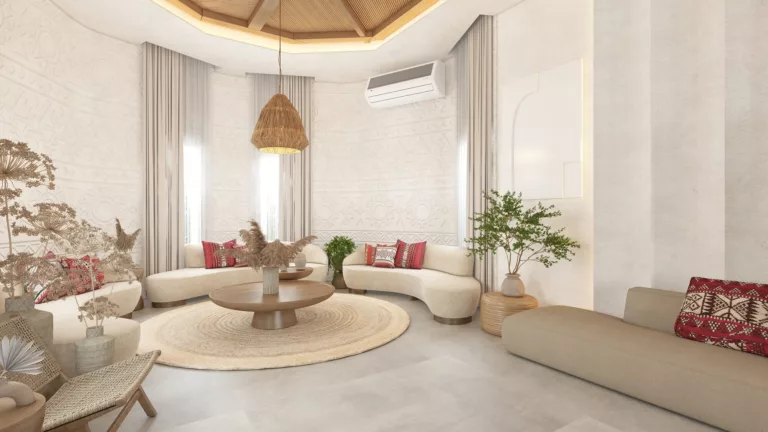 Modern interior design for a villa