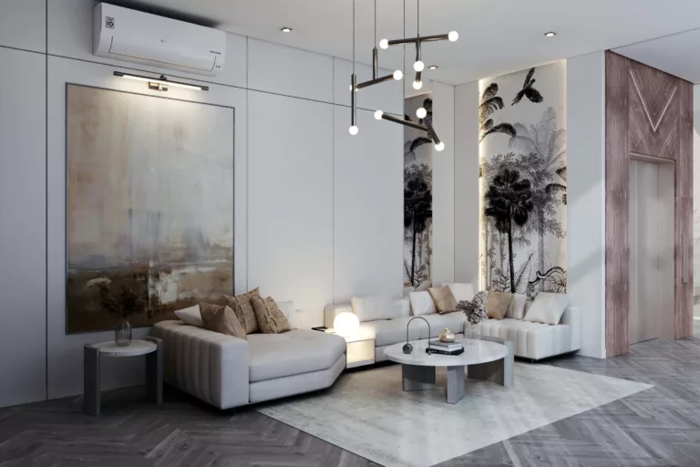 villa modern white interior design