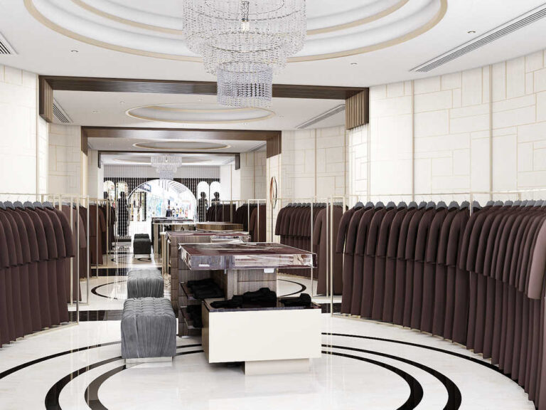 تصميم محل عبايات "النجمة الفضية "