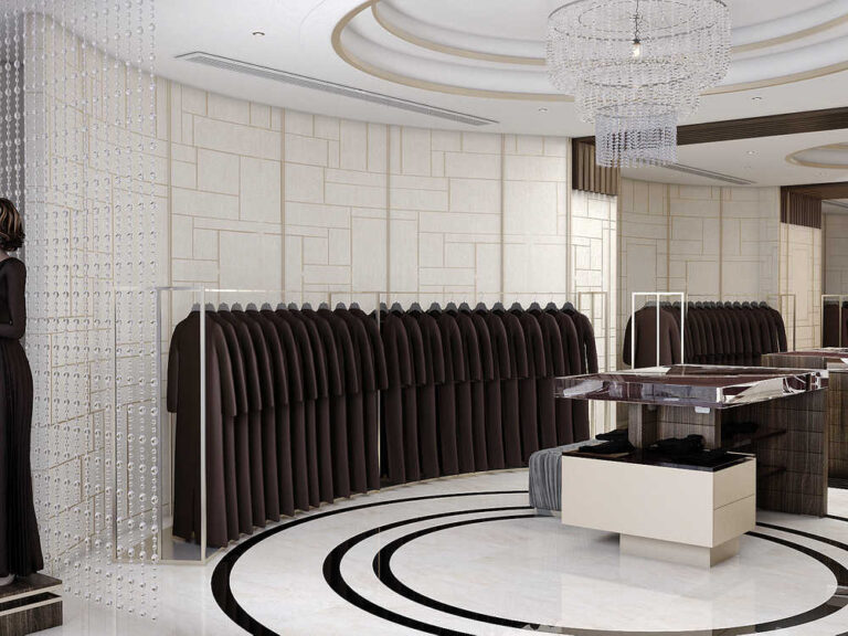 تصميم محل عبايات "النجمة الفضية "