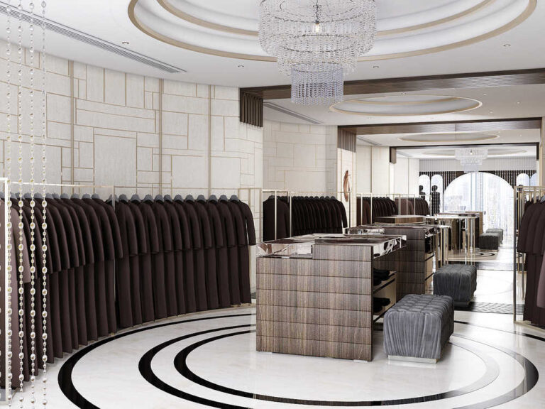 تصميم محل عبايات "النجمة الفضية "