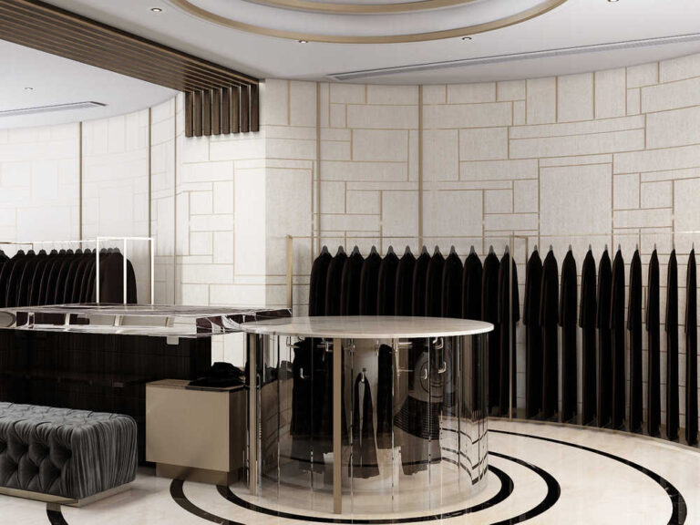 تصميم محل عبايات "النجمة الفضية "