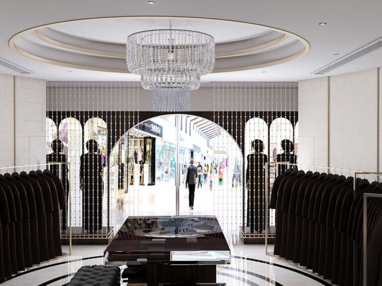 تصميم محل عبايات "النجمة الفضية "