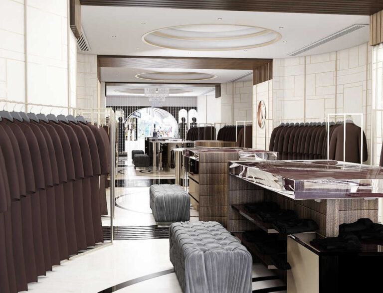 تصميم محل عبايات "النجمة الفضية "