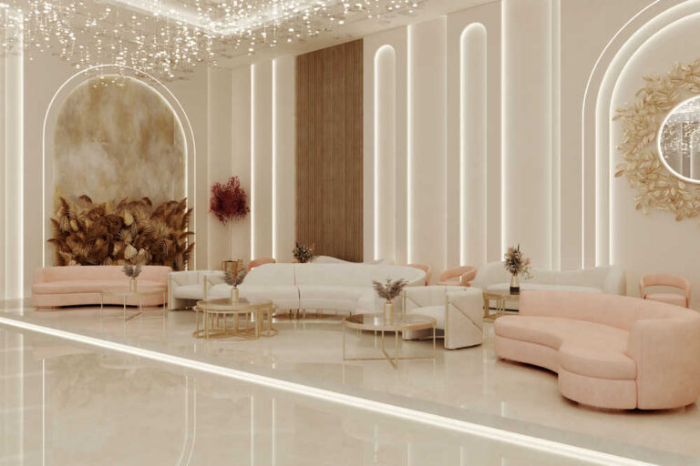 تصميم داخلي لقاعه افراح الدعجم