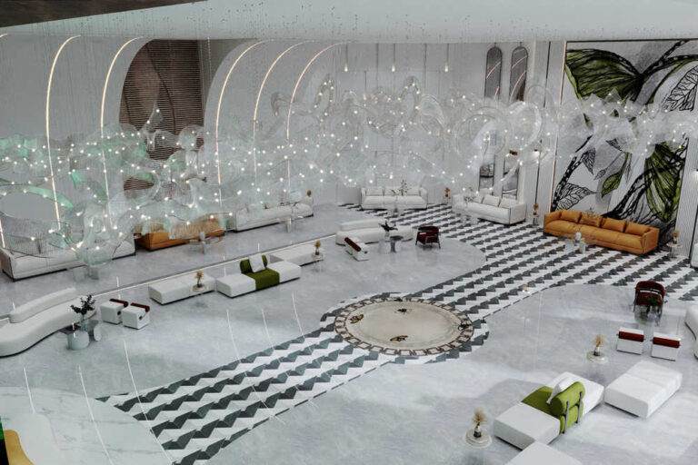 تصميم داخلي لقاعه افراح الدعجم