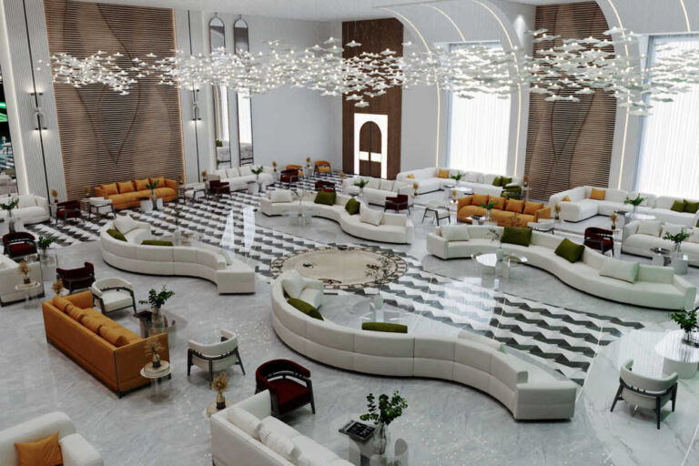 تصميم داخلي لقاعه افراح الدعجم