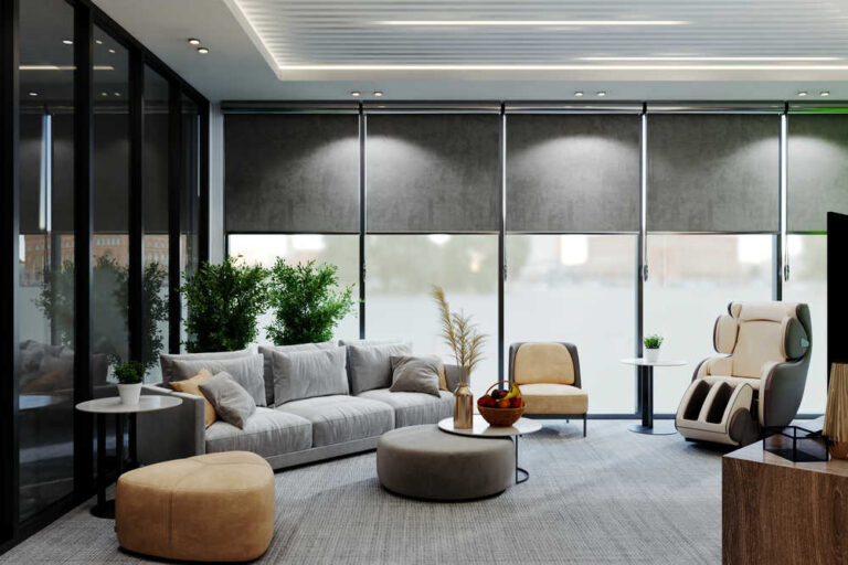 تصميم داخلي مودرن لمكاتب التأمينات الاجتماعية