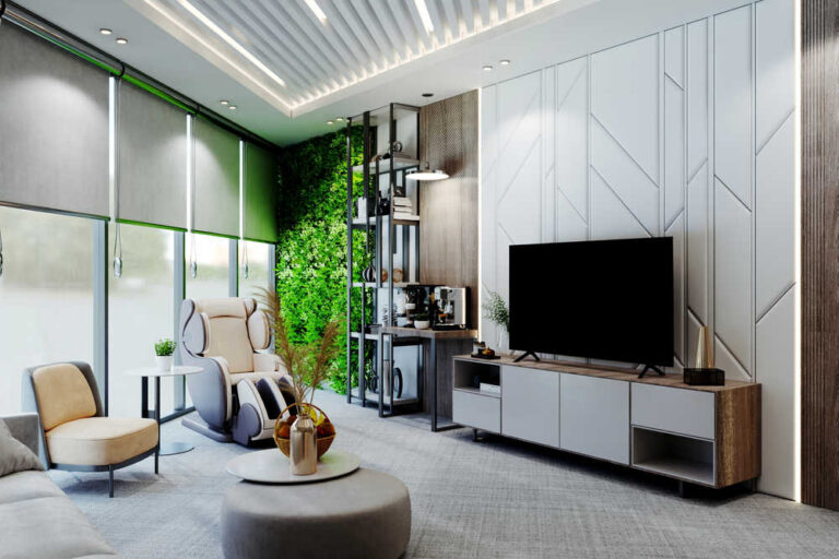 تصميم داخلي مودرن لمكاتب التأمينات الاجتماعية