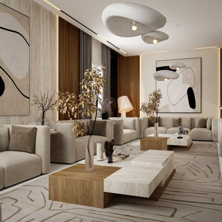 تصميم داخلي مودرن لفيلا سكنية في الرياض