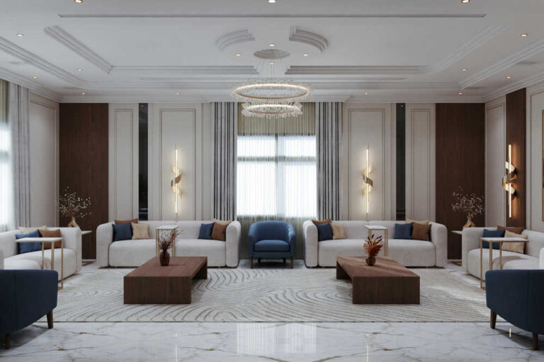 تصميم داخلي مودرن لفيلا الرياض