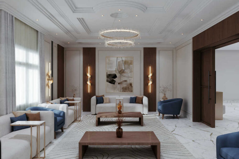 تصميم داخلي مودرن لفيلا الرياض