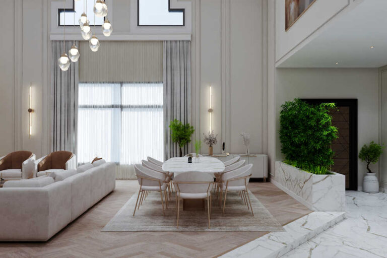 تصميم داخلي مودرن لفيلا الرياض