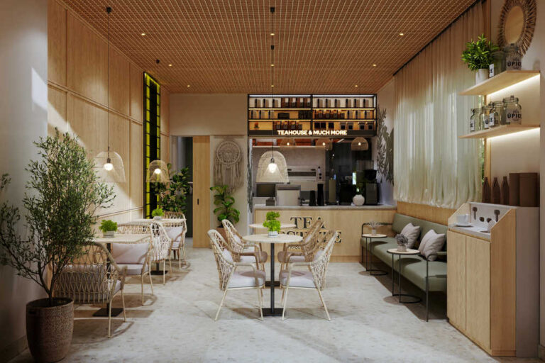 Modern Cafe Interior Design in Riyadh