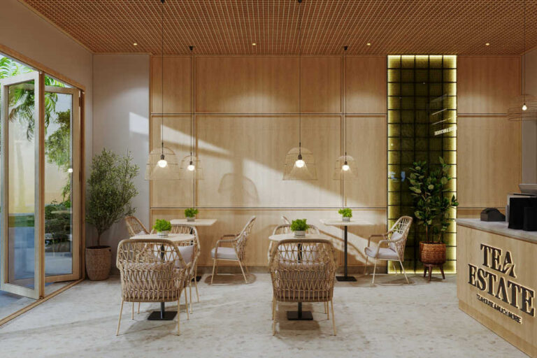 Modern Cafe Interior Design in Riyadh