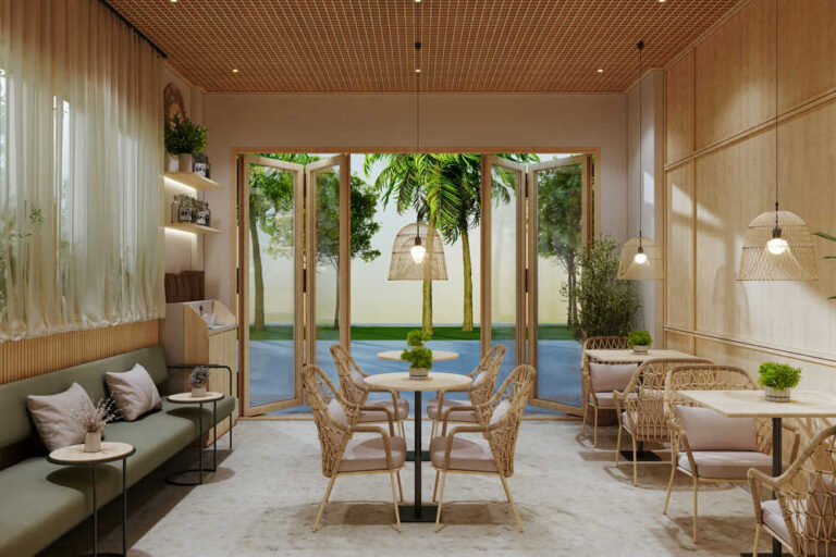 Modern Cafe Interior Design in Riyadh