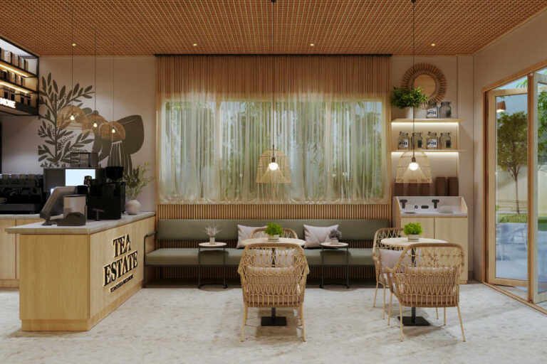 Modern Cafe Interior Design in Riyadh