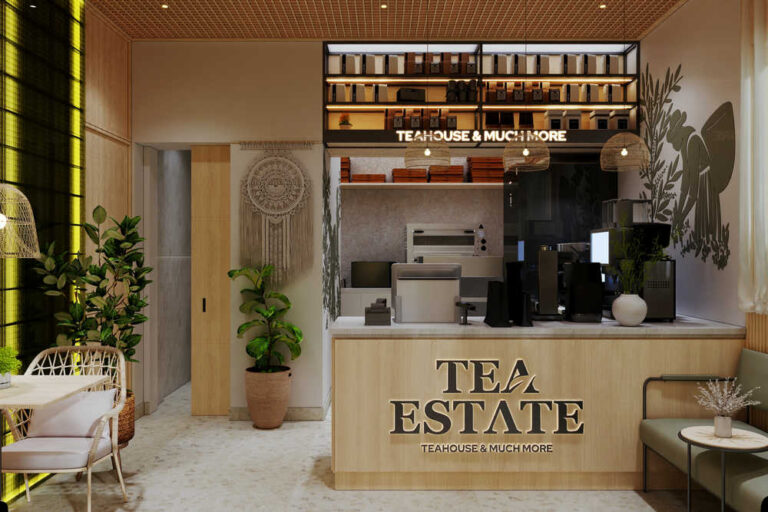 Modern Cafe Interior Design in Riyadh