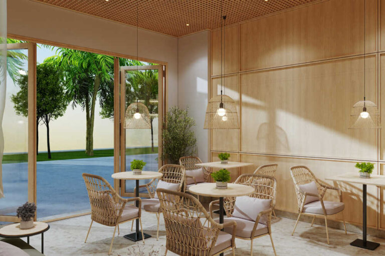 تصميم داخلي مقهى مودرن في الرياض